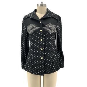 Vtg 60s 70's Bodin Knits Western Southwest Aztec Indian Button Sweater Jacket M